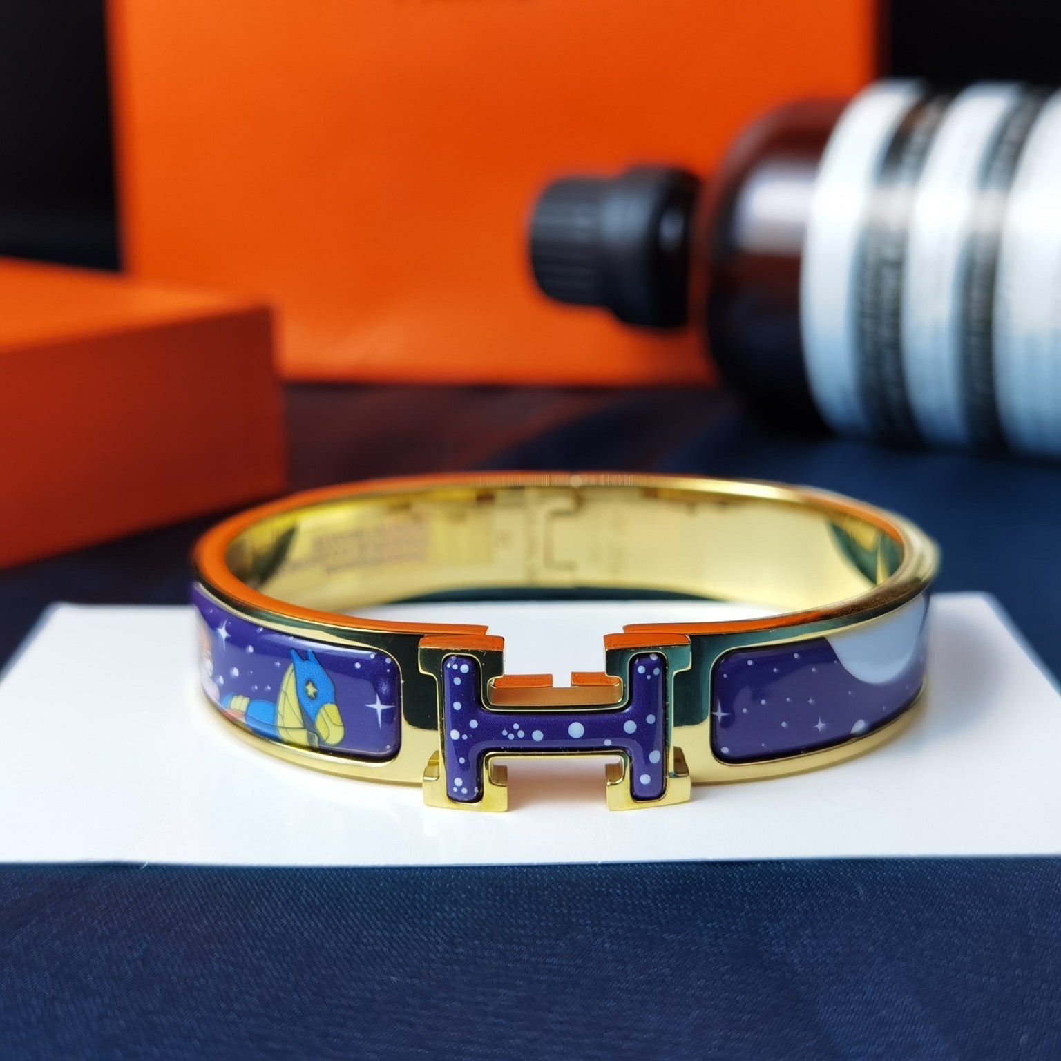 [BIJOUX]H BRACELET ÉTOILE ET LUNE 12MM