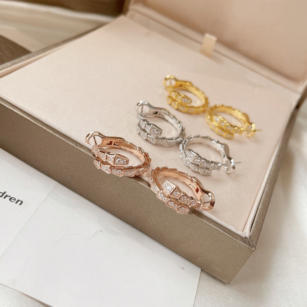 [BIJOUX]BOUCLES D'OREILLES SERPENTI DIAMANT