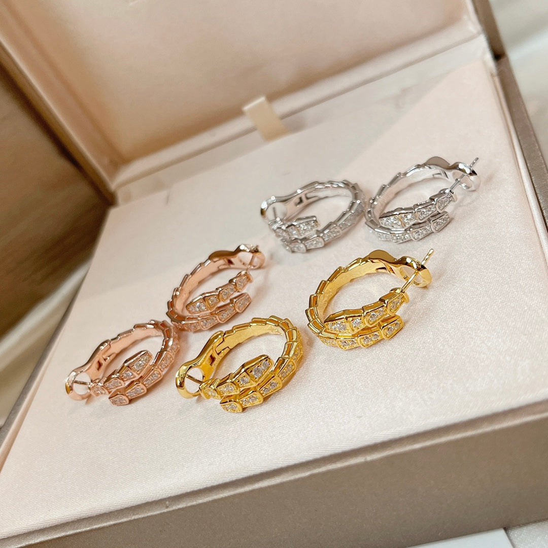 [BIJOUX]BOUCLES D'OREILLES SERPENTI DIAMANT