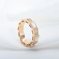 [BIJOUX]SERPENTI RING PINK GOLD MOP DIAMOND PAVED 4MM