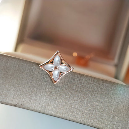 [BIJOUX]STAR MOP PINK GOLD EARRINGS