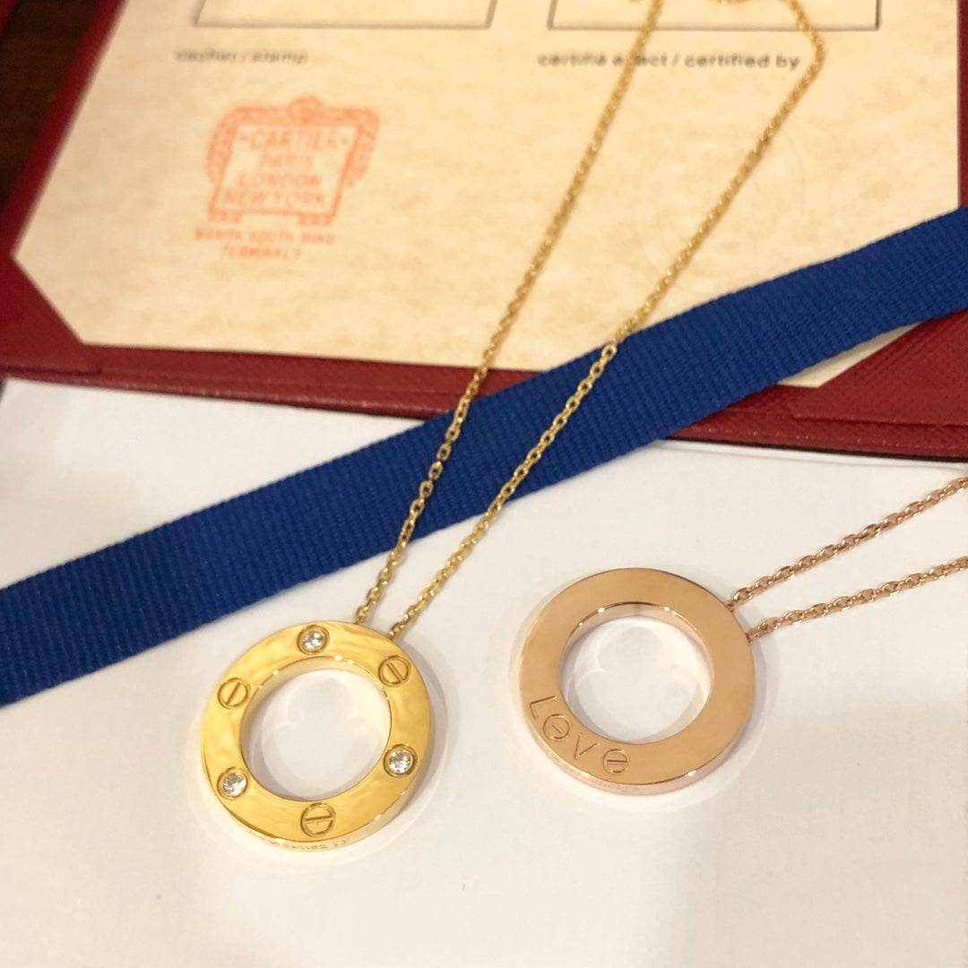 [BIJOUX]LOVE NECKLACE 16MM 3 DIAMONDS