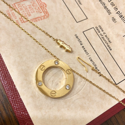 [BIJOUX]LOVE NECKLACE 16MM 3 DIAMONDS