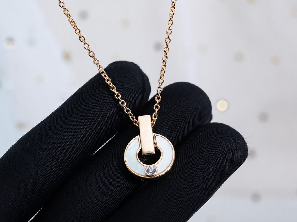 [BIJOUX]GARI NECKLACE PINK GOLD MOP
