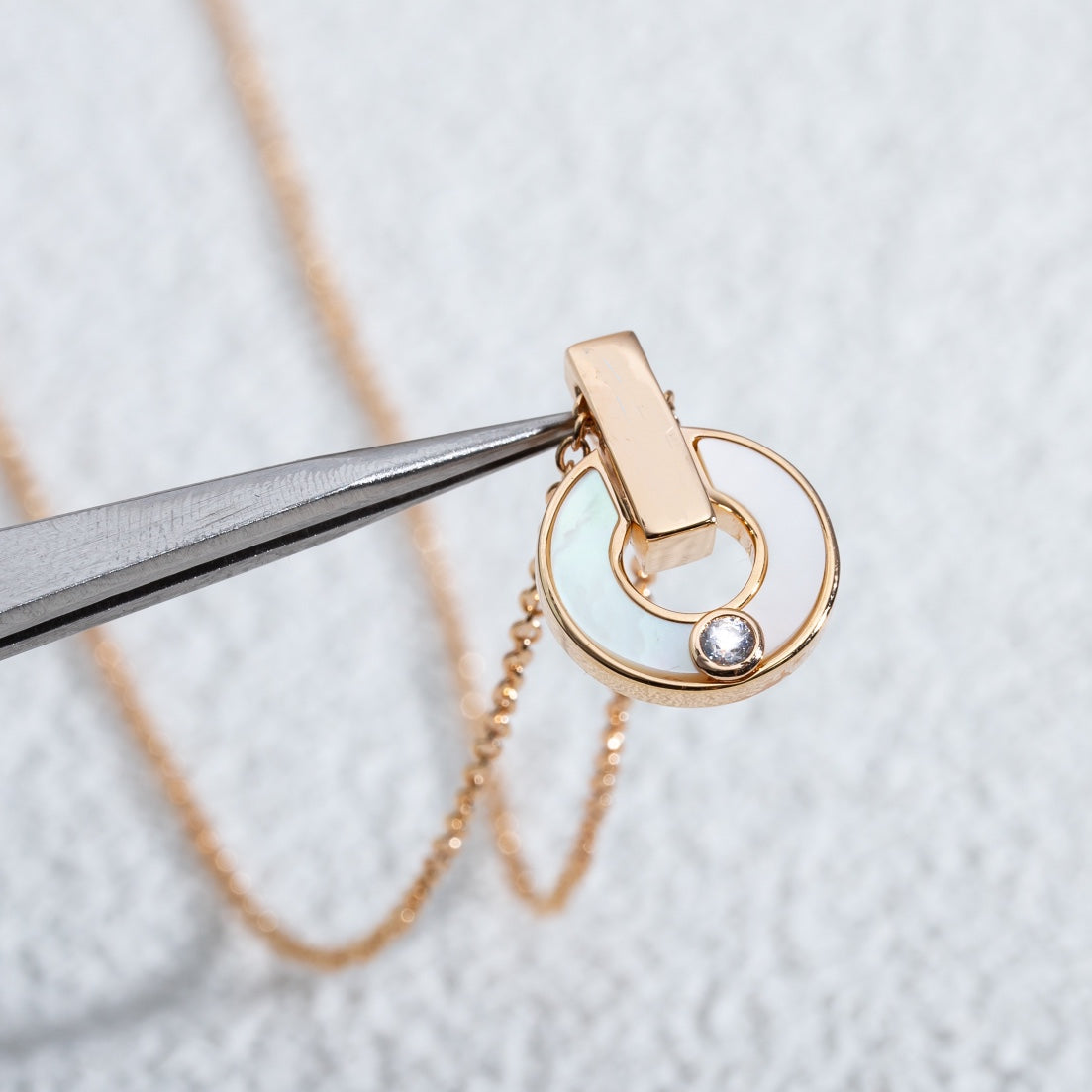 [BIJOUX]GARI NECKLACE PINK GOLD MOP