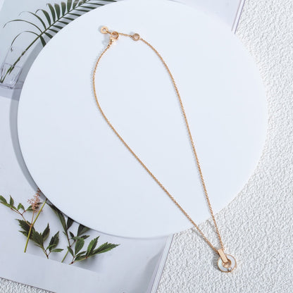 [BIJOUX]GARI NECKLACE PINK GOLD MOP