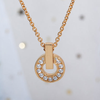 [BIJOUX]GARI NECKLACE PINK GOLD DIAMOND