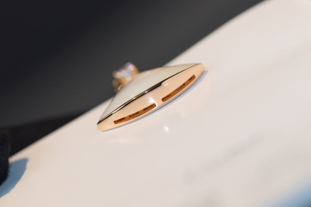 [BIJOUX]ドリームネックレス ホワイトモップ ピンクゴールド ダイヤモンド1個