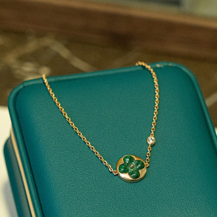[BIJOUX]BRACELET OR ROSE MALACHITE SOLEIL 1 DIAMANT