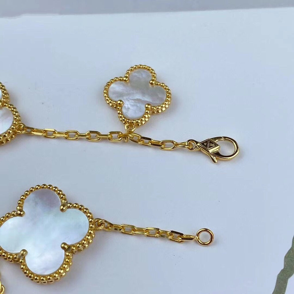 [BIJOUX]MAGIC CLOVER MOP GOLD BRACELET 5 MOTIFS
