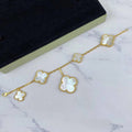 [Topon]MAGIC CLOVER MOP GOLD BRACELET 5 MOTIFS