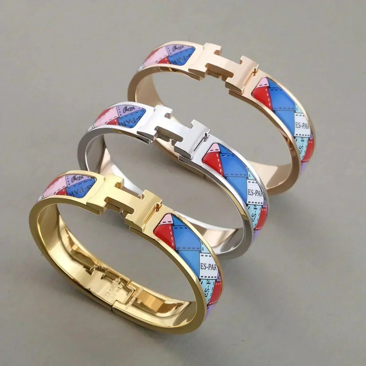 [BIJOUX]Hブレスレット ドットボーダー 12MM