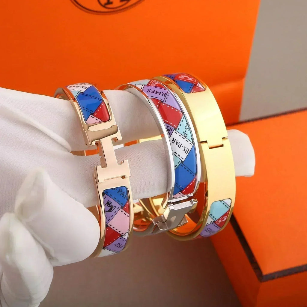 [BIJOUX]H BRACELET DOTTED BORDER 12MM