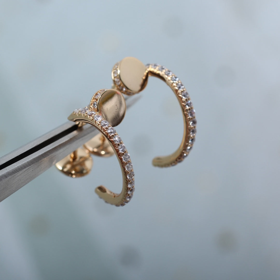 [BIJOUX]JUSTE EARRINGS 12.75MM PINK GOLD DIAMOND