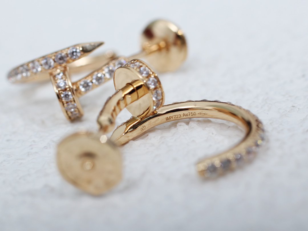 [BIJOUX]JUSTE EARRINGS 12.75MM PINK GOLD DIAMOND