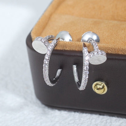 [BIJOUX]JUSTE EARRINGS 12.75MM SILVER DIAMOND