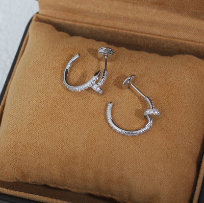 [BIJOUX]JUSTE EARRINGS 12.75MM SILVER DIAMOND