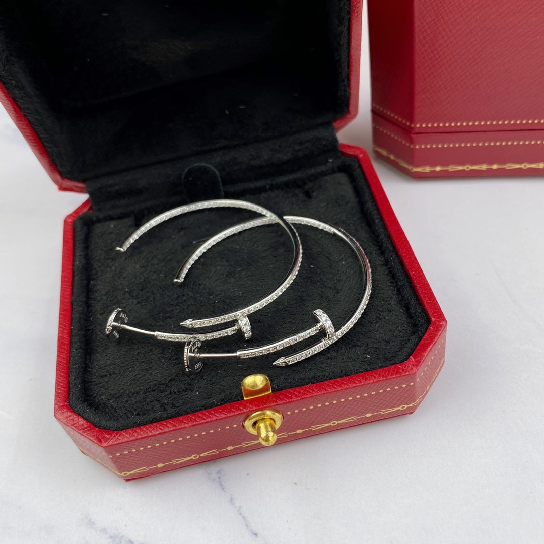 [BIJOUX]JUSTE EARRINGS FULL DIAMONDS 1.8MM