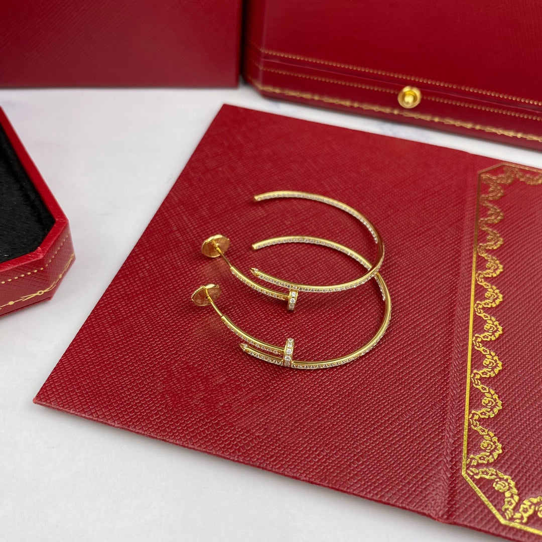 [BIJOUX]JUSTE EARRINGS FULL DIAMONDS 1.8MM