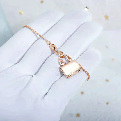 [BIJOUX]AMULETTE PEDANT ROSE GOLD NECKLACE