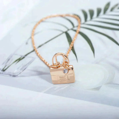 [BIJOUX]AMULETTE PEDANT ROSE GOLD NECKLACE