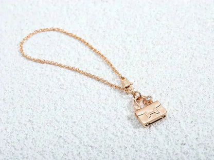 [BIJOUX]AMULETTE PEDANT ROSE GOLD NECKLACE