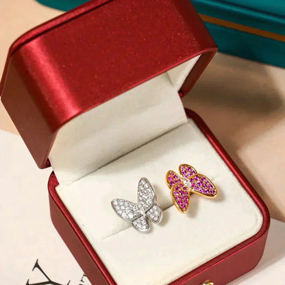 [BIJOUX]TWIN BUTTERFLY DIAMOND RING