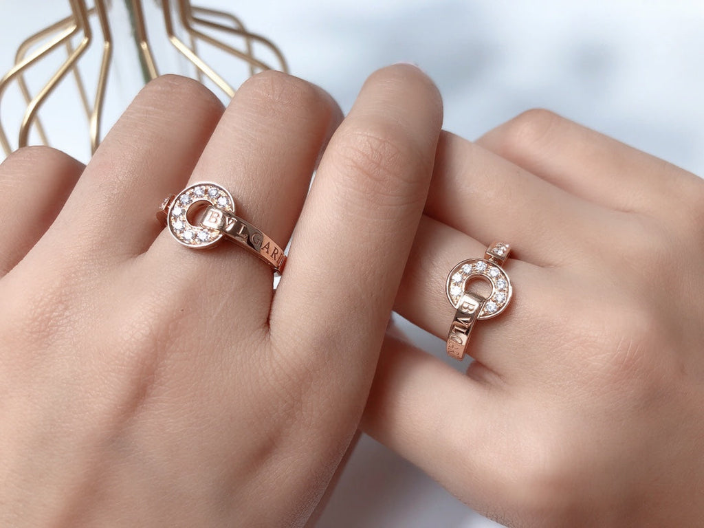 [BIJOUX]BAGUE DE RÊVE DIAMANT OR ROSE