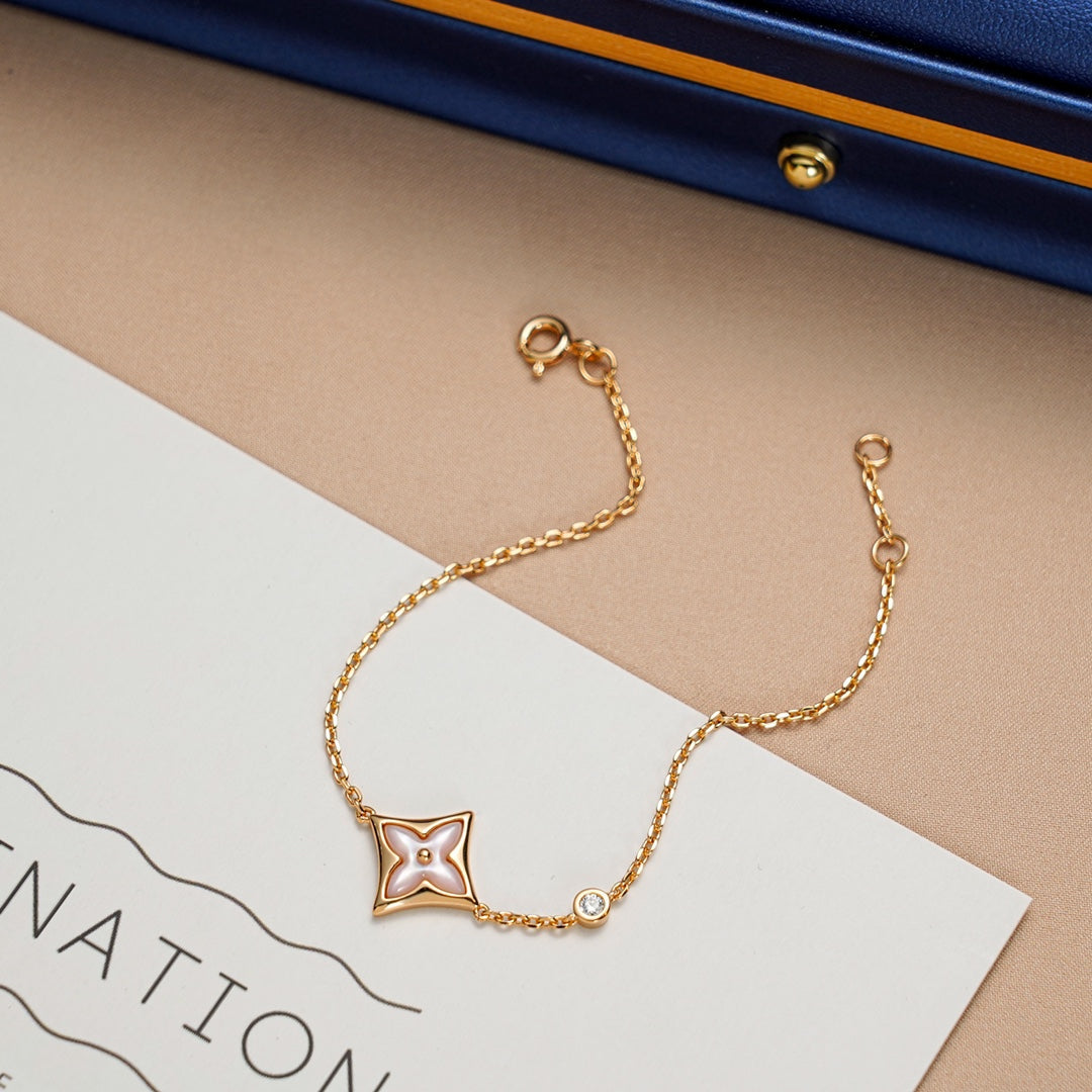 [BIJOUX]STAR 1 DIAMOND PINK GOLD BRACELET