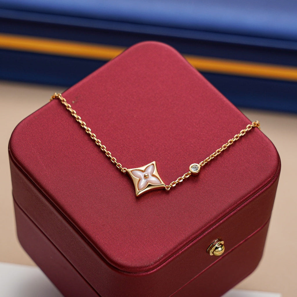[BIJOUX]BRACELET STAR 1 DIAMANT OR ROSE