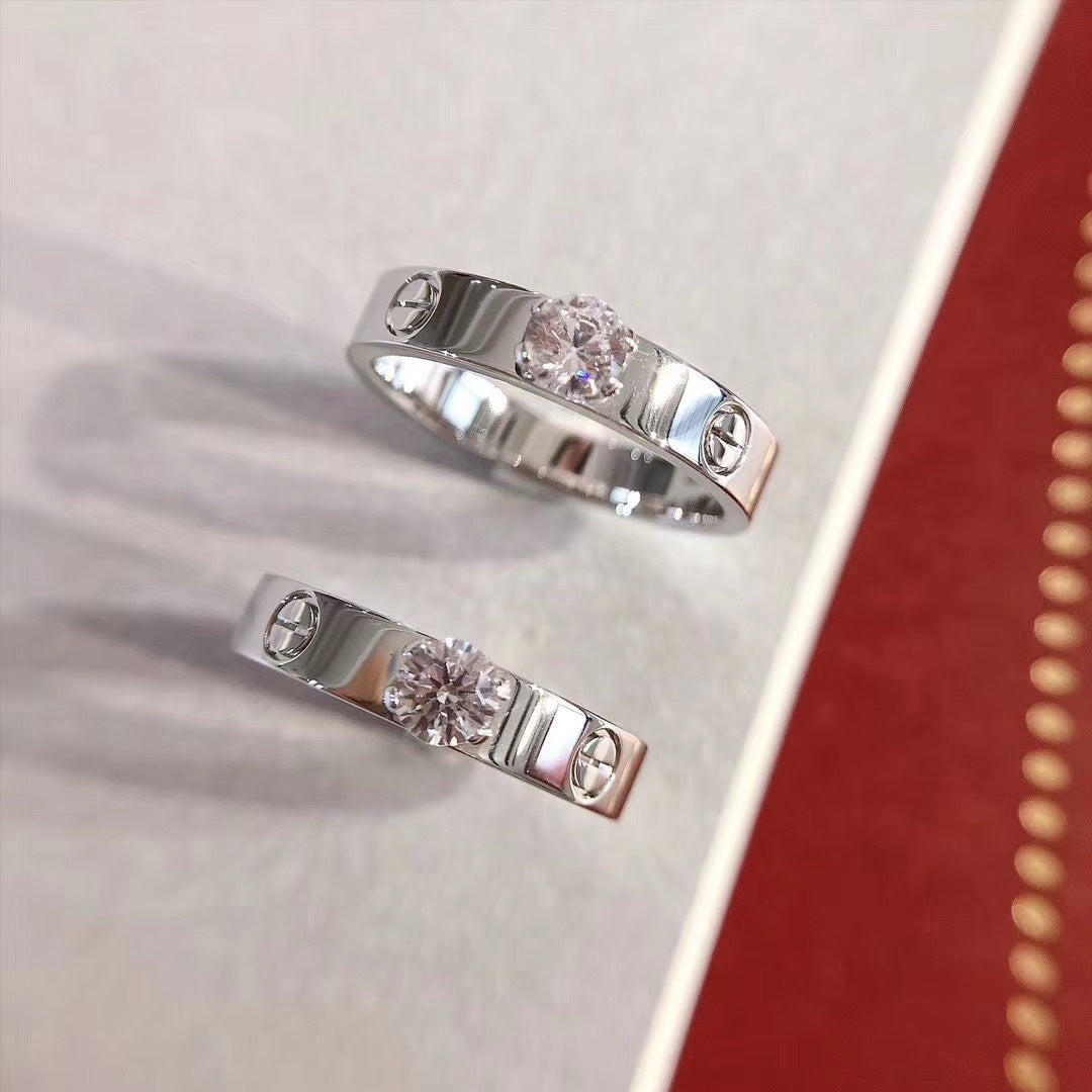 [BIJOUX] BAGUE LOVE 3.6MM 1 GROS DIAMANT