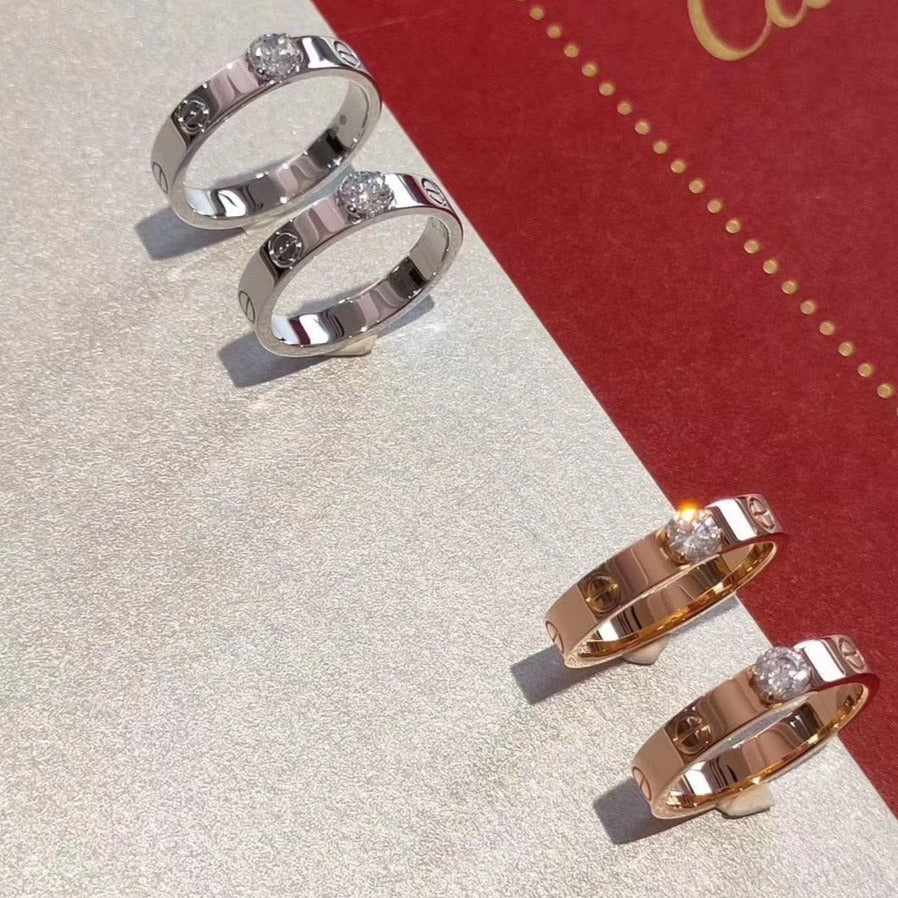 [BIJOUX] BAGUE LOVE 3.6MM 1 GROS DIAMANT