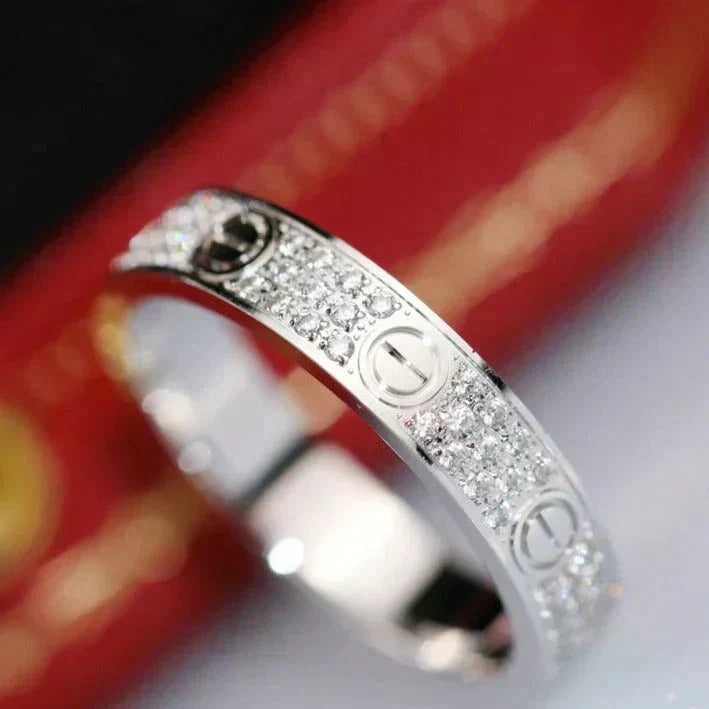 [BIJOUX]LOVE RING 3.6MM DIAMOND PAVED