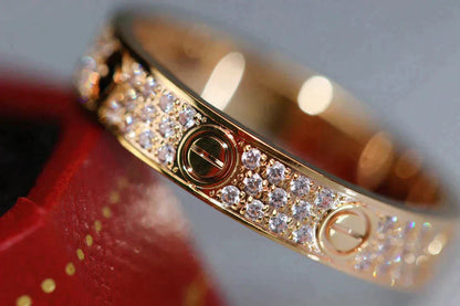 [BIJOUX]LOVE RING 3.6MM DIAMOND PAVED