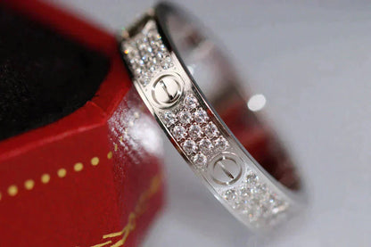 [BIJOUX]LOVE RING 3.6MM DIAMOND PAVED