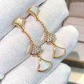 [BIJOUX]DREAM EARRINGS 3 MOTIFS DIAMOND MOP PINK GOLD
