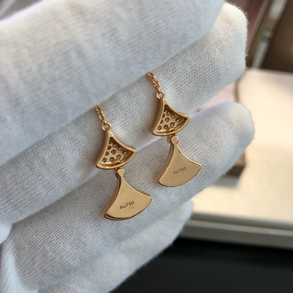 [BIJOUX]DREAM EARRINGS 3 MOTIFS DIAMOND MOP PINK GOLD