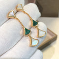 [BIJOUX]DREAM EARRINGS 3 MOTIFS MALACHITE MOP PINK GOLD
