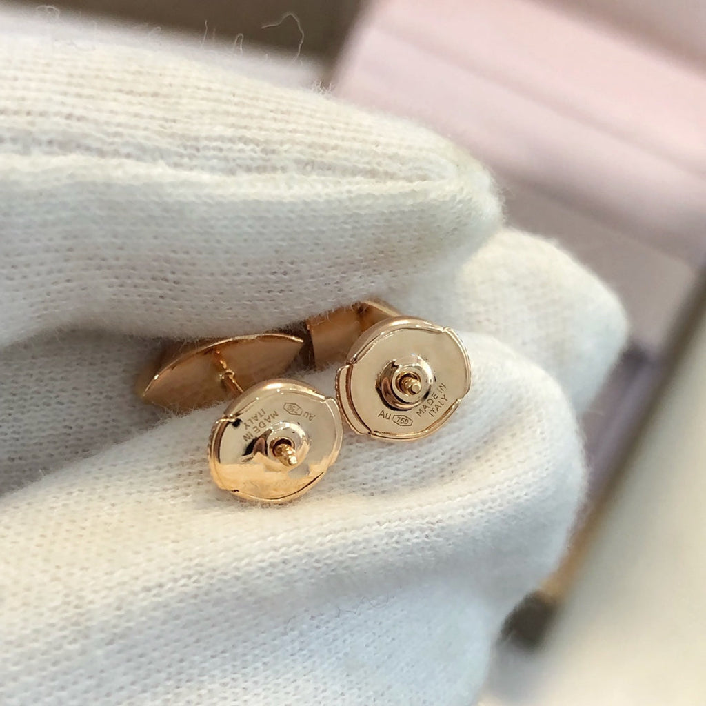 [BIJOUX]DREAM EARRINGS 3 MOTIFS ONYX MOP PINK GOLD