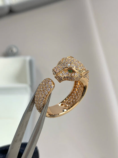 [BIJOUX]PANTHERE PINK GOLD DIAMOND RING