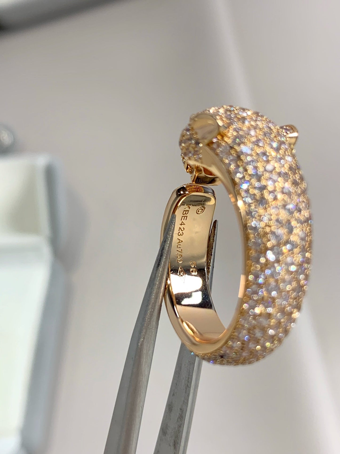 [BIJOUX]PANTHERE PINK GOLD DIAMOND RING