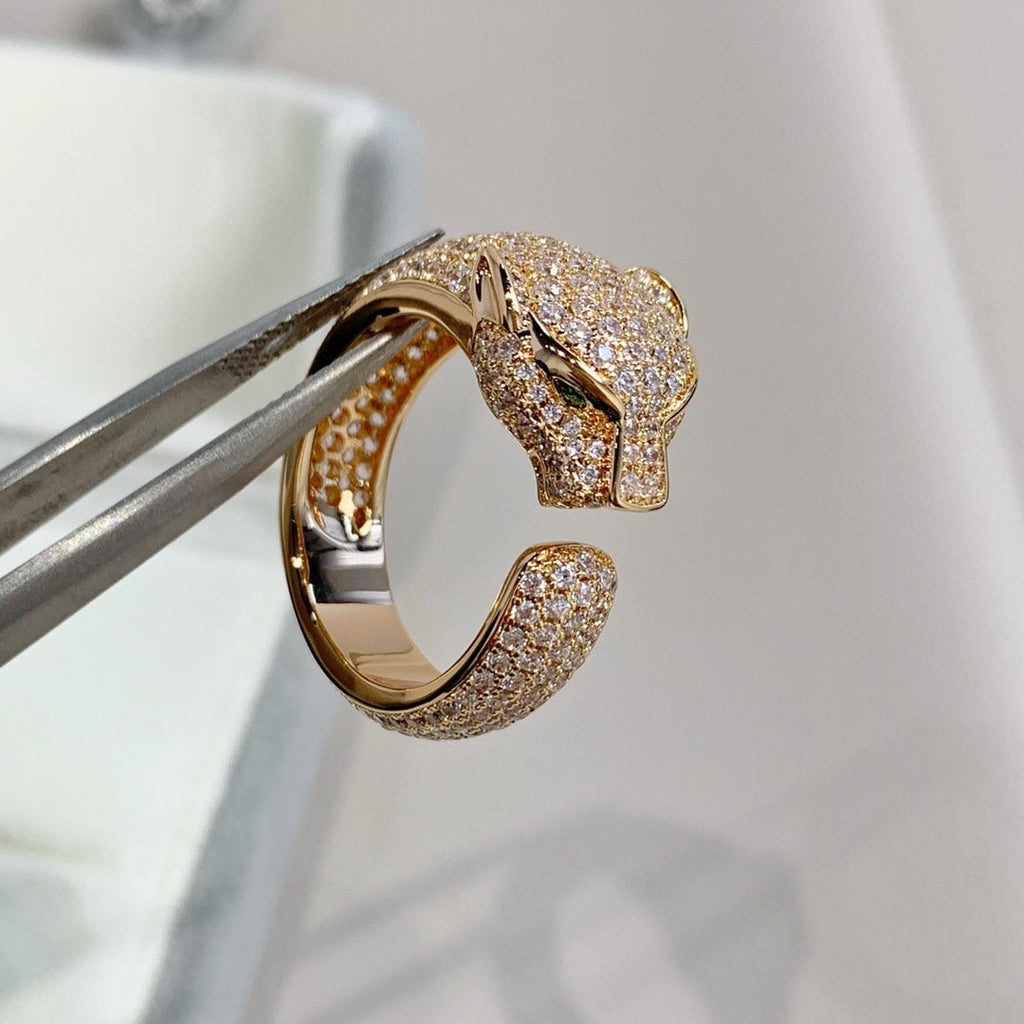 [BIJOUX]BAGUE PANTHERE OR ROSE DIAMANT