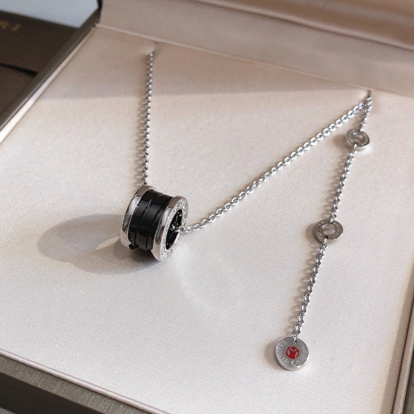 [BIJOUX]ZERO 1 BLACK CERAMIC SILVER NECKLACE