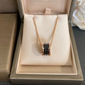 [BIJOUX]ZERO 1 BLACK CERAMIC PINK GOLD NECKLACE