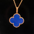 [Topon]CLOVER 25MM NECKLACE TURQUOISE ROSE GOLD