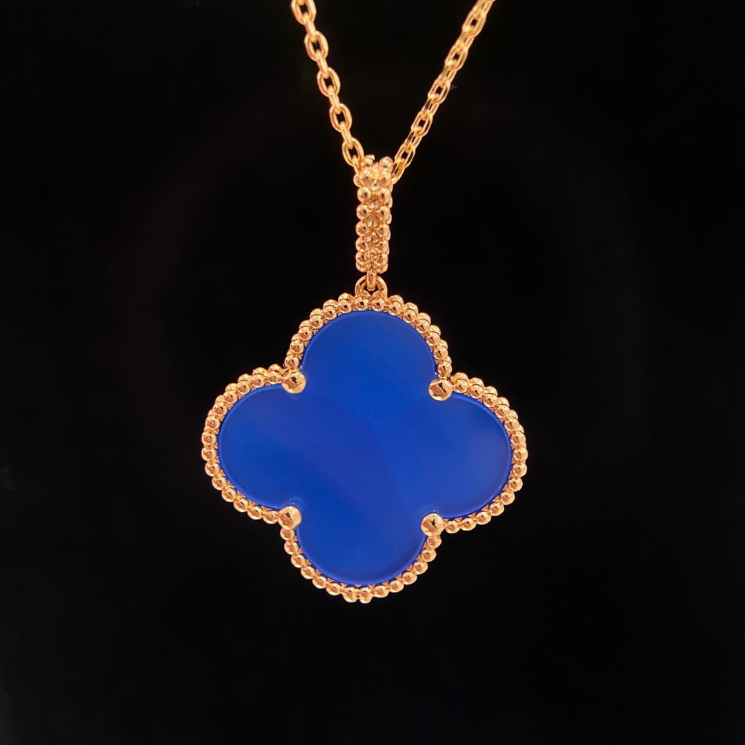[Topon]CLOVER 25MM NECKLACE TURQUOISE ROSE GOLD