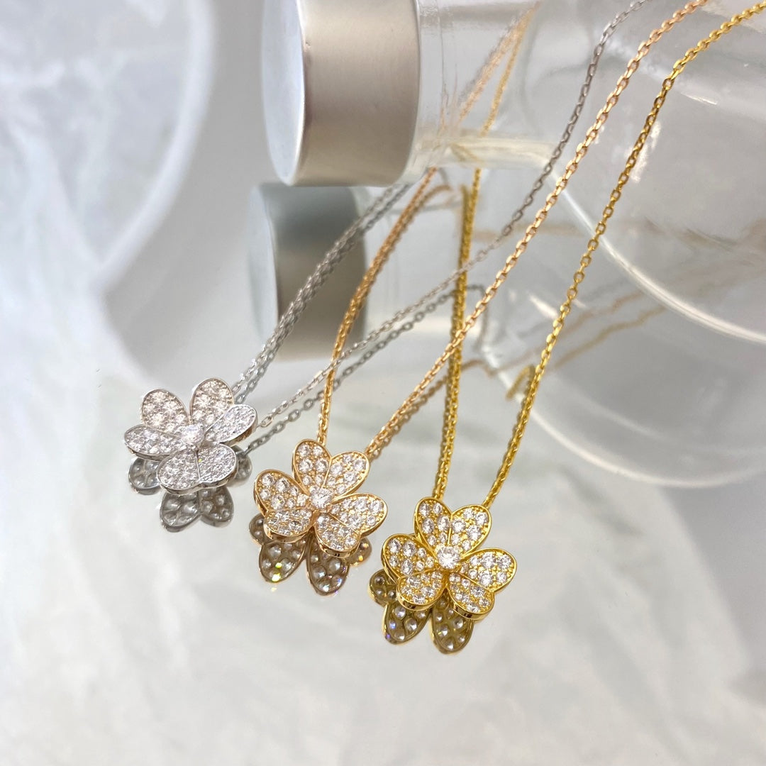 [Topon]FLOWER DIAMOND NECKLACE