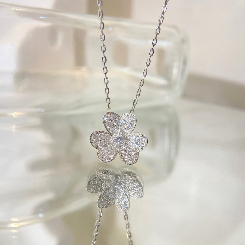 [BIJOUX]FLOWER DIAMOND NECKLACE