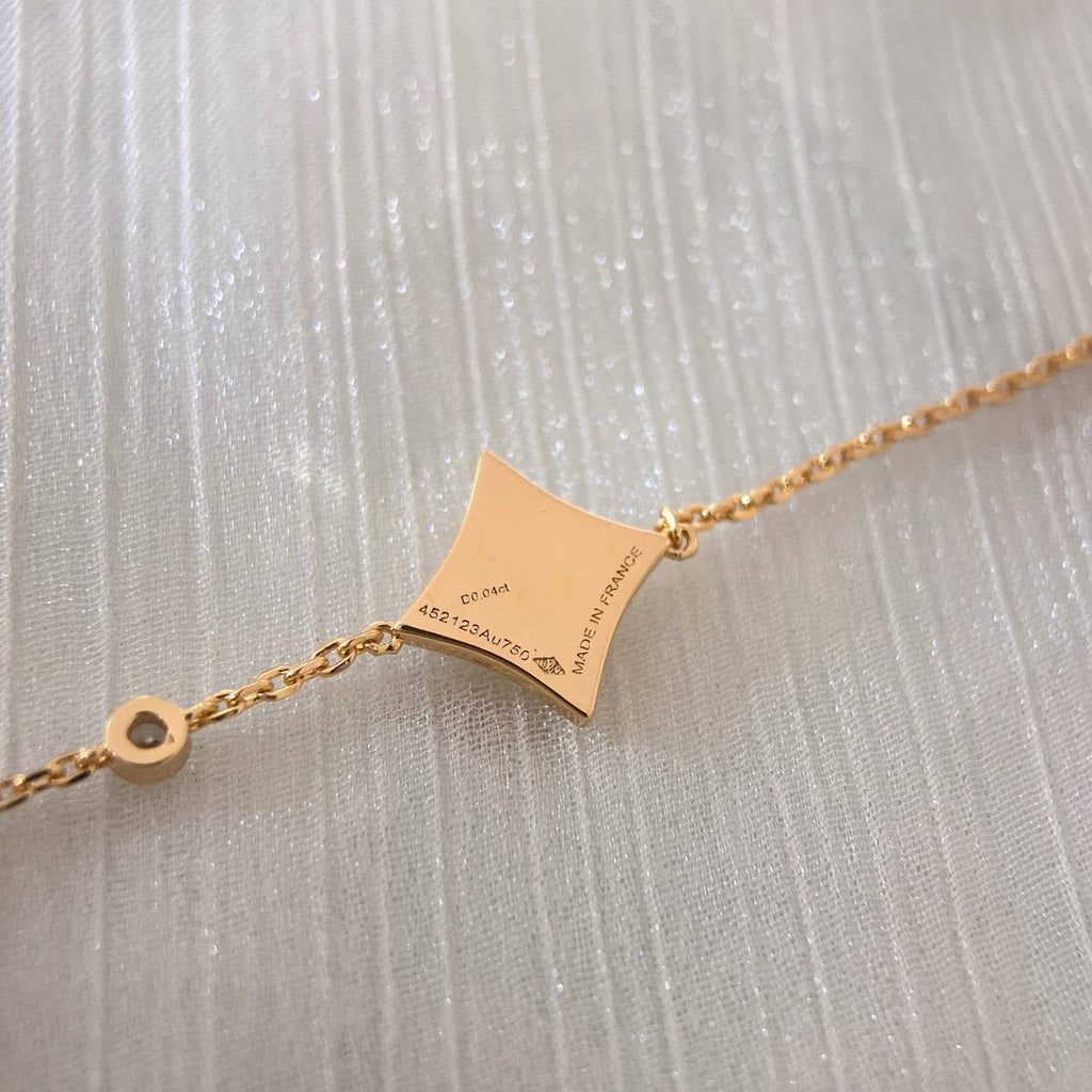 [BIJOUX]COLOR STAR CARNELIAN PINK GOLD DIAMOND BRACELET