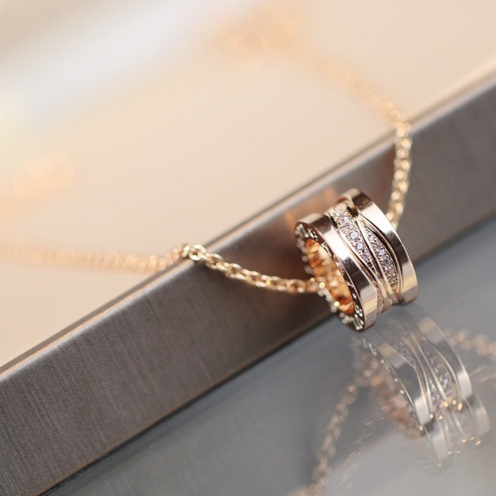[BIJOUX]ZERO 1 PINK GOLD DIAMOND NECKLACE